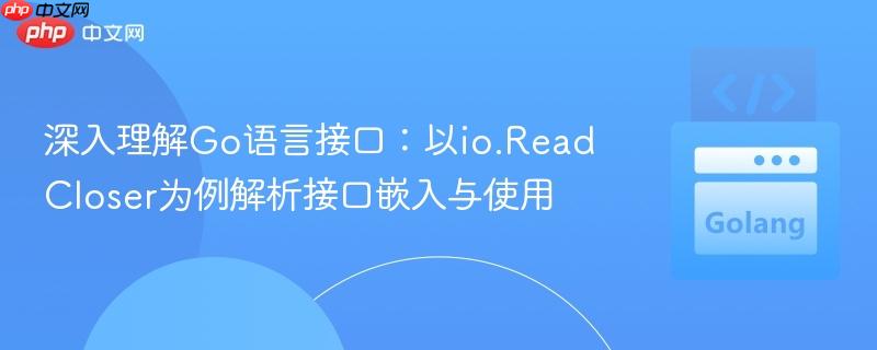 深入理解Go语言接口：以io.ReadCloser为例解析接口嵌入与使用