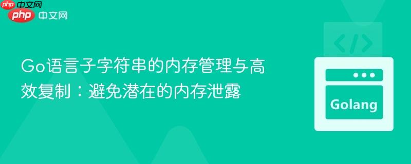 Go语言子字符串的内存管理与高效复制：避免潜在的内存泄露