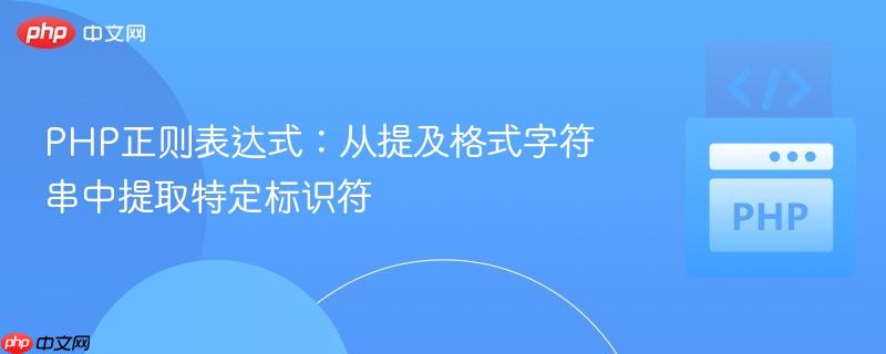 PHP正则表达式：从提及格式字符串中提取特定标识符