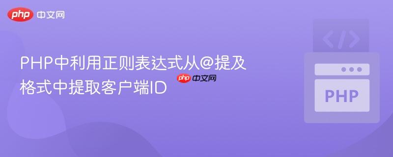 PHP中利用正则表达式从@提及格式中提取客户端ID