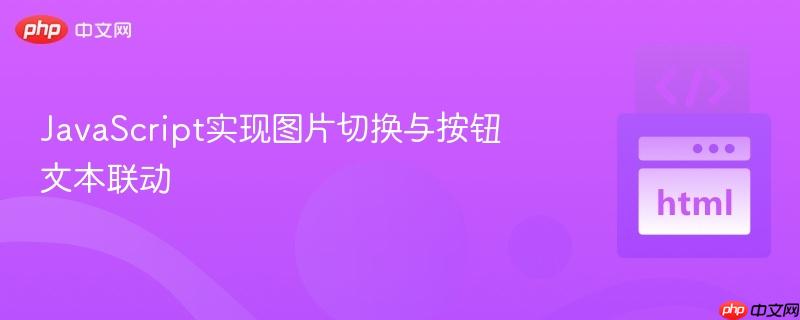 JavaScript实现图片切换与按钮文本联动