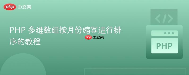 PHP 多维数组按月份缩写进行排序的教程