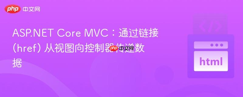 ASP.NET Core MVC：通过链接 (href) 从视图向控制器传递数据