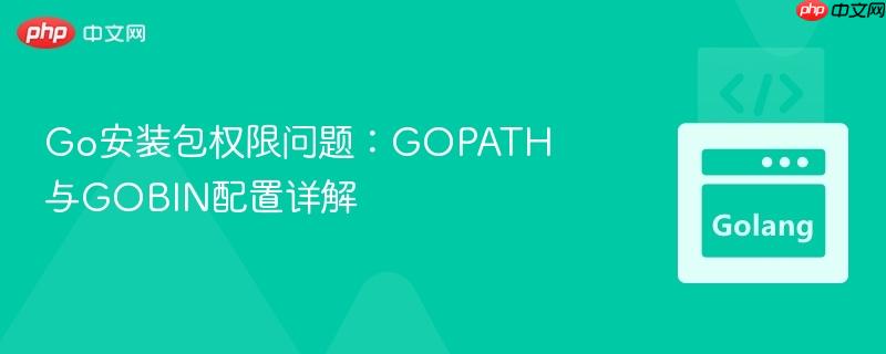 Go安装包权限问题：GOPATH与GOBIN配置详解