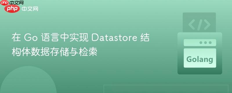 在 Go 语言中实现 Datastore 结构体数据存储与检索