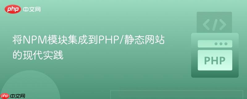 将NPM模块集成到PHP/静态网站的现代实践