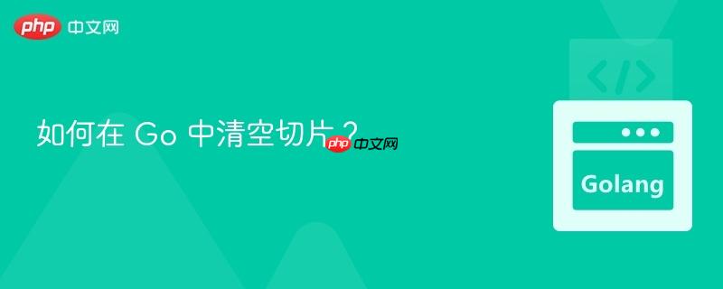 如何在 Go 中清空切片？
