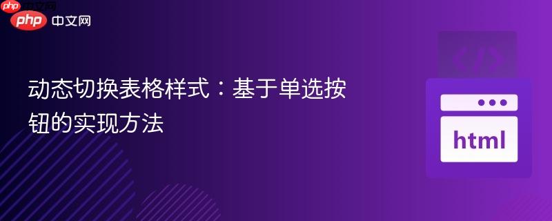 动态切换表格样式：基于单选按钮的实现方法