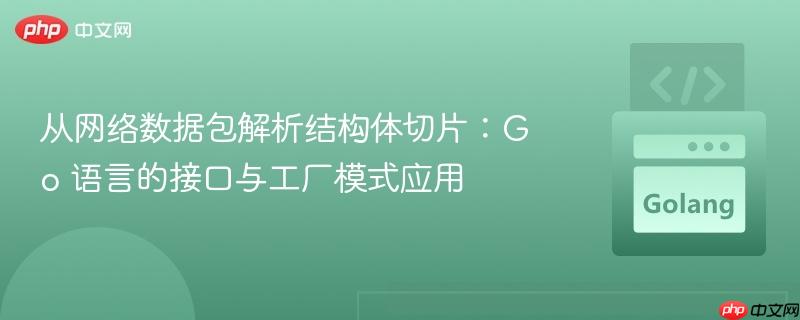 从网络数据包解析结构体切片：Go 语言的接口与工厂模式应用