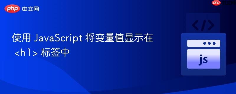 使用 JavaScript 将变量值显示在  标签中