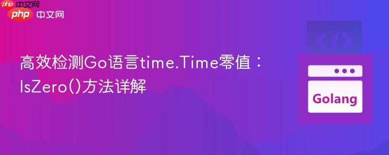 高效检测Go语言time.Time零值：IsZero()方法详解