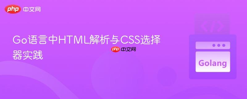 Go语言中HTML解析与CSS选择器实践