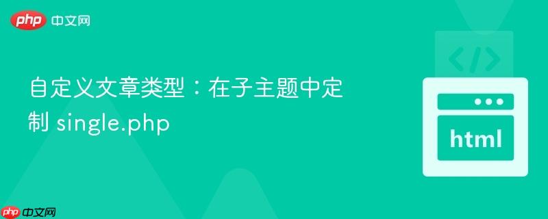 自定义文章类型：在子主题中定制 single.php
