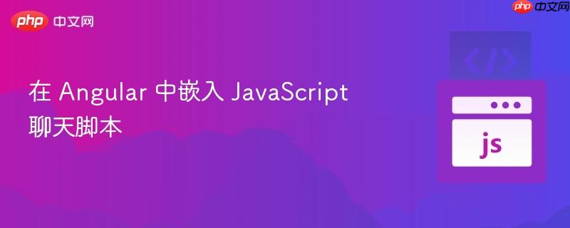 在 Angular 中嵌入 JavaScript 聊天脚本