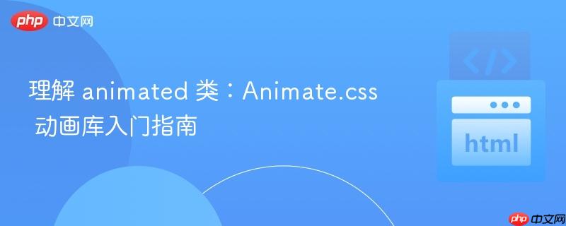理解 animated 类：Animate.css 动画库入门指南