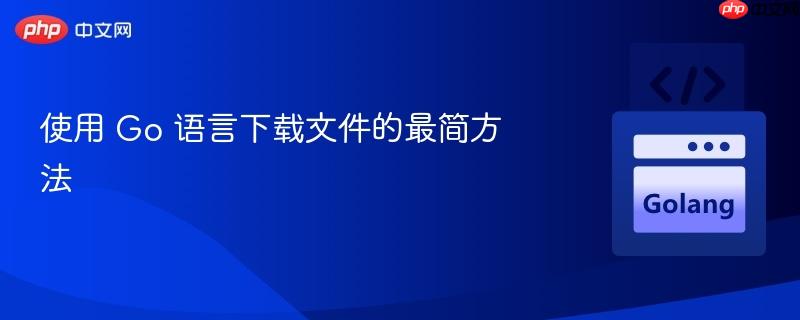 使用 Go 语言下载文件的最简方法