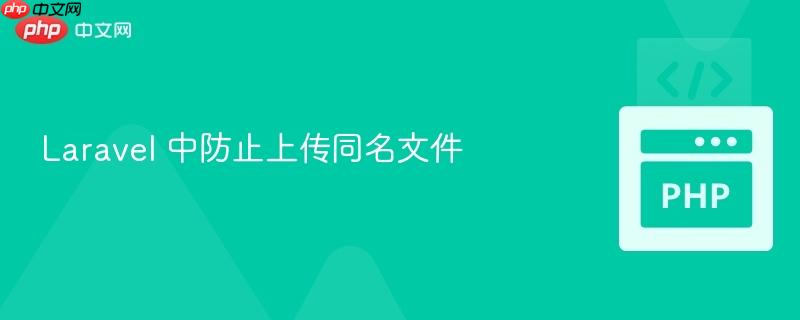 laravel 中防止上传同名文件