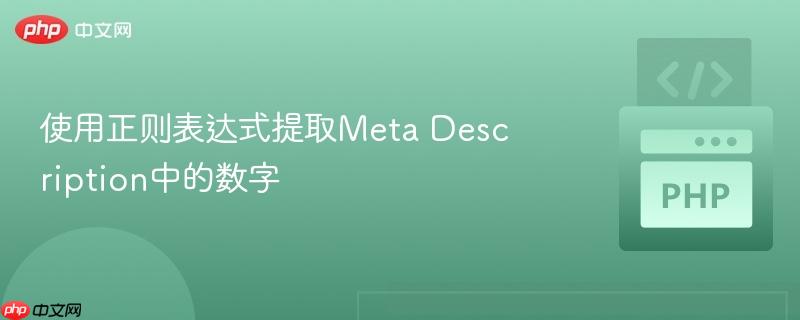 使用正则表达式提取Meta Description中的数字