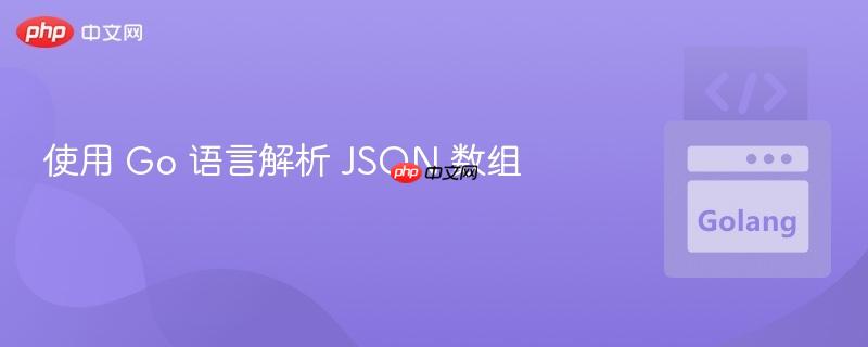 使用 Go 语言解析 JSON 数组