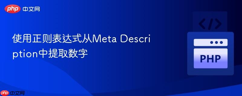 使用正则表达式从meta description中提取数字