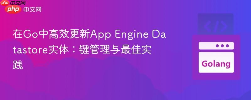 在Go中高效更新App Engine Datastore实体：键管理与最佳实践