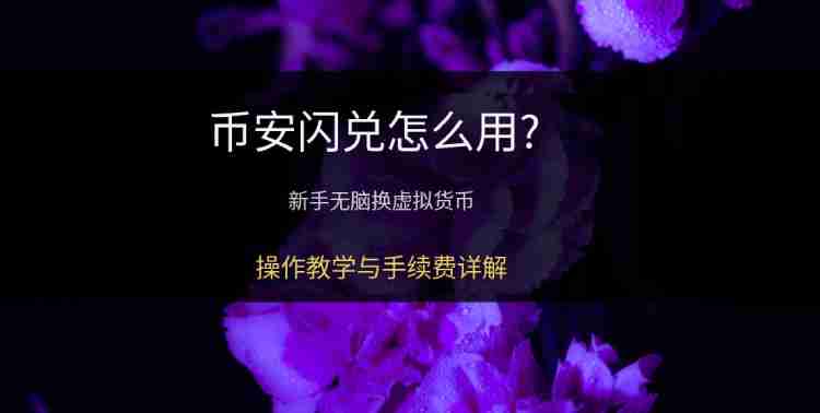 币安闪兑是什么?如何使用?币安APP中闪兑操作教学与手续费详解
