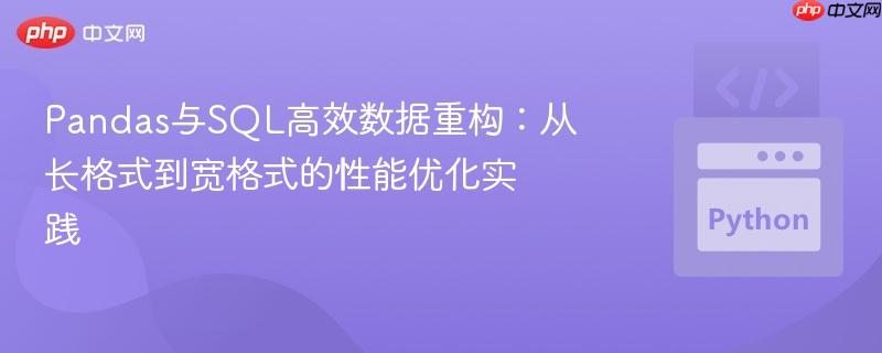 Pandas与SQL高效数据重构：从长格式到宽格式的性能优化实践