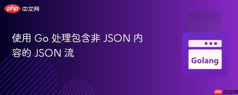 使用 Go 处理包含非 JSON 内容的 JSON 流