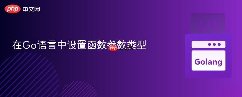 在Go语言中设置函数参数类型