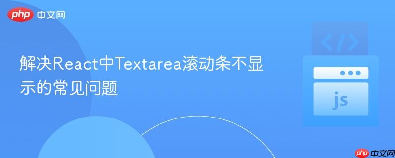 解决React中Textarea滚动条不显示的常见问题