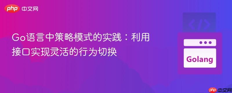Go语言中策略模式的实践：利用接口实现灵活的行为切换