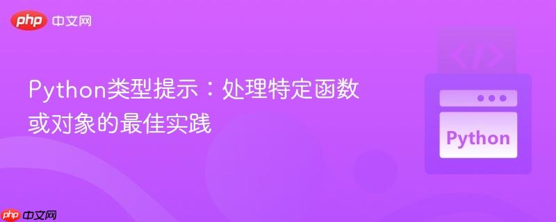 Python类型提示：处理特定函数或对象的最佳实践