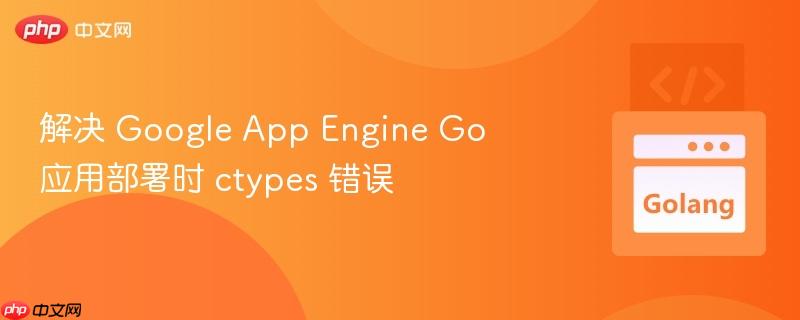 解决 Google App Engine Go 应用部署时 ctypes 错误