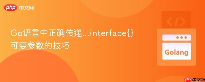 Go语言中正确传递…interface{}可变参数的技巧