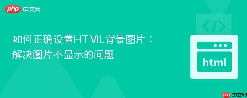 如何正确设置HTML背景图片：解决图片不显示的问题