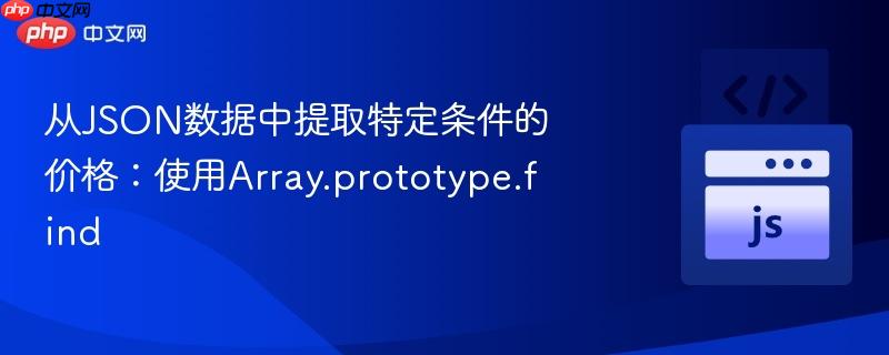 从JSON数据中提取特定条件的价格：使用Array.prototype.find