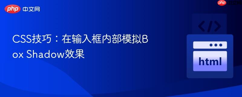 CSS技巧：在输入框内部模拟Box Shadow效果