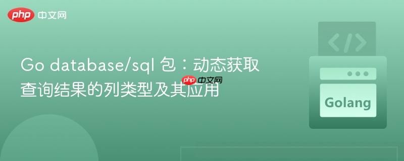 Go database/sql 包：动态获取查询结果的列类型及其应用