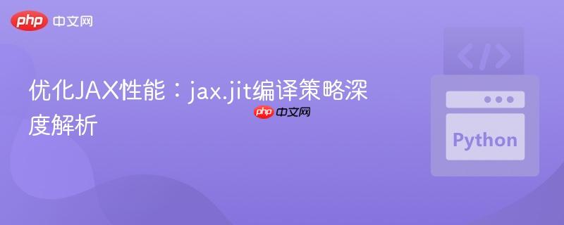 优化JAX性能：jax.jit编译策略深度解析