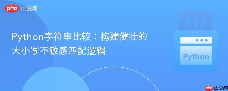 Python字符串比较：构建健壮的大小写不敏感匹配逻辑