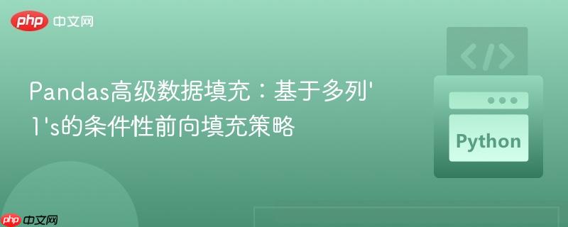 Pandas高级数据填充：基于多列‘1’s的条件性前向填充策略