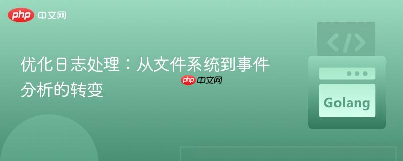 优化日志处理：从文件系统到事件分析的转变