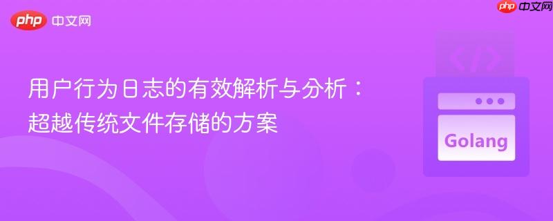 用户行为日志的有效解析与分析：超越传统文件存储的方案