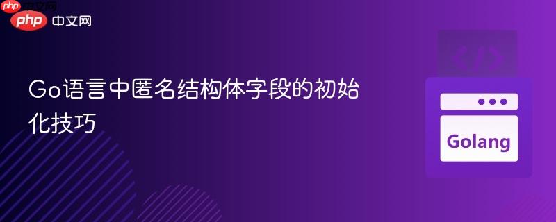Go语言中匿名结构体字段的初始化技巧
