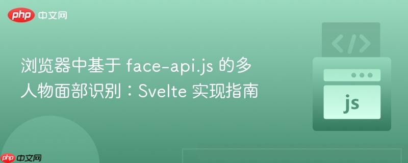 浏览器中基于 face-api.js 的多人物面部识别：Svelte 实现指南