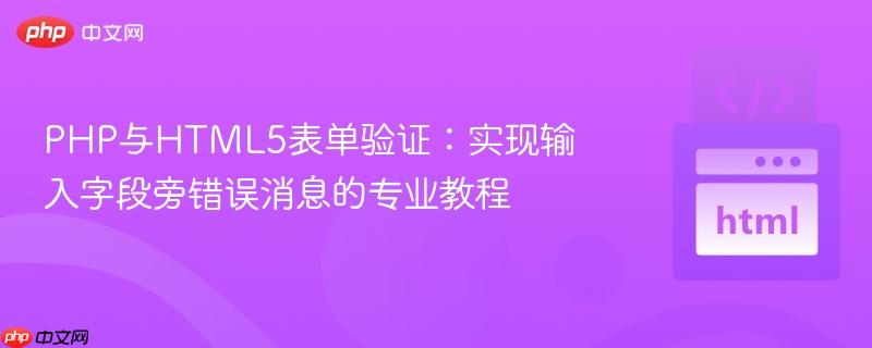 PHP与HTML5表单验证：实现输入字段旁错误消息的专业教程