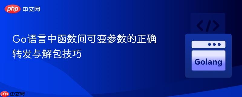 Go语言中函数间可变参数的正确转发与解包技巧