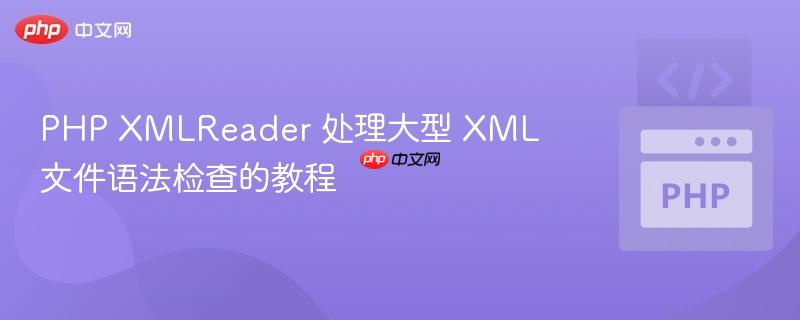 PHP XMLReader 处理大型 XML 文件语法检查的教程