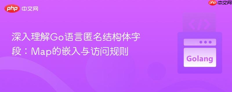 深入理解Go语言匿名结构体字段：Map的嵌入与访问规则