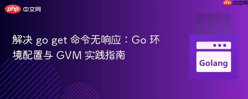 解决 go get 命令无响应：Go 环境配置与 GVM 实践指南
